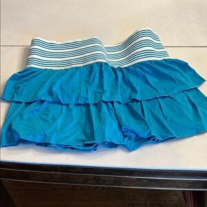 Lucky in Love Teal Ruffled Tennis Skirt NWT